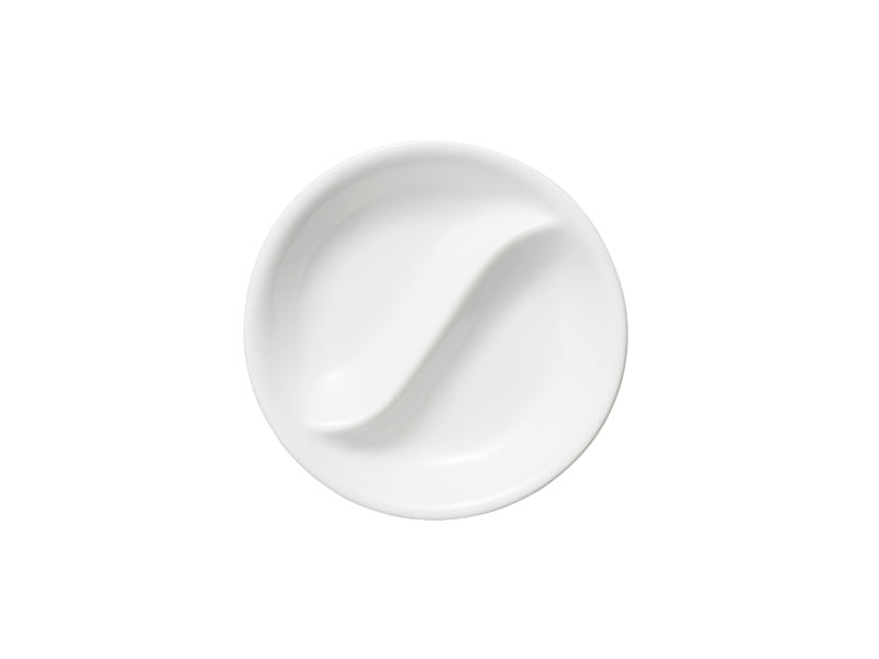 White Basics Round Divided Sauce Dish 10cm