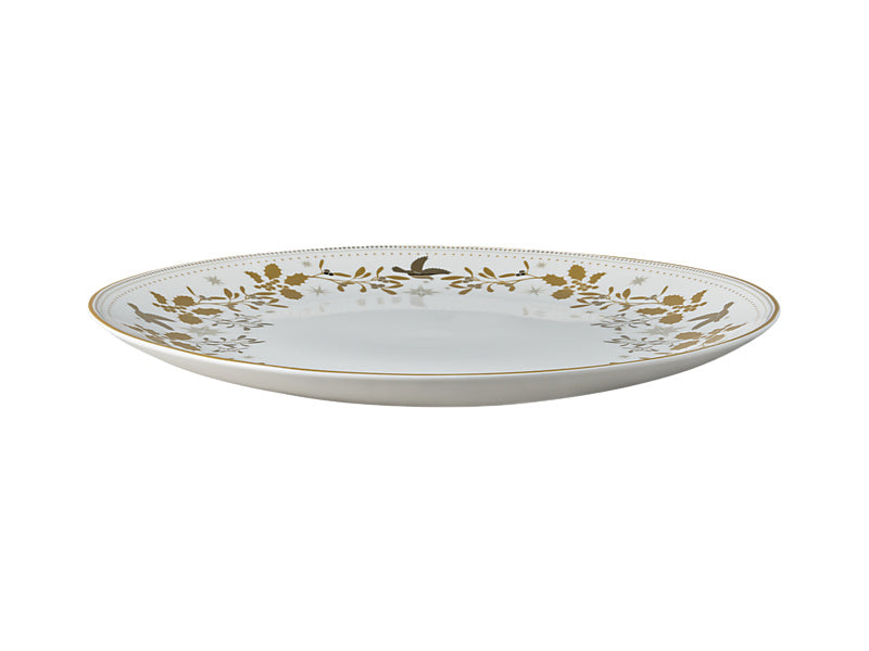 White Christmas Round Platter Gift Boxed