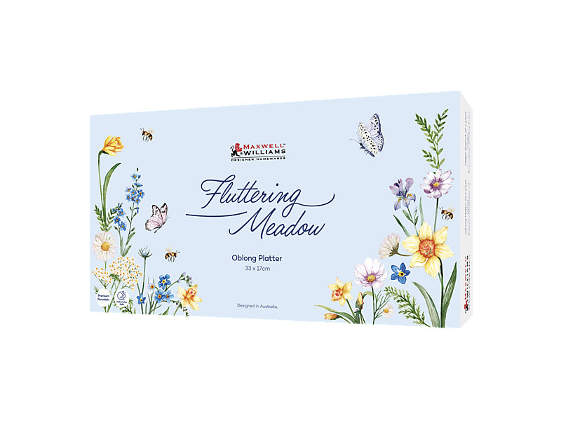Fluttering Meadow Oblong Platter Gift Boxed