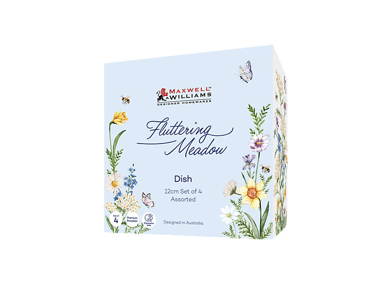 Fluttering Meadow Dish Set of 4 Assorted Gift Boxed