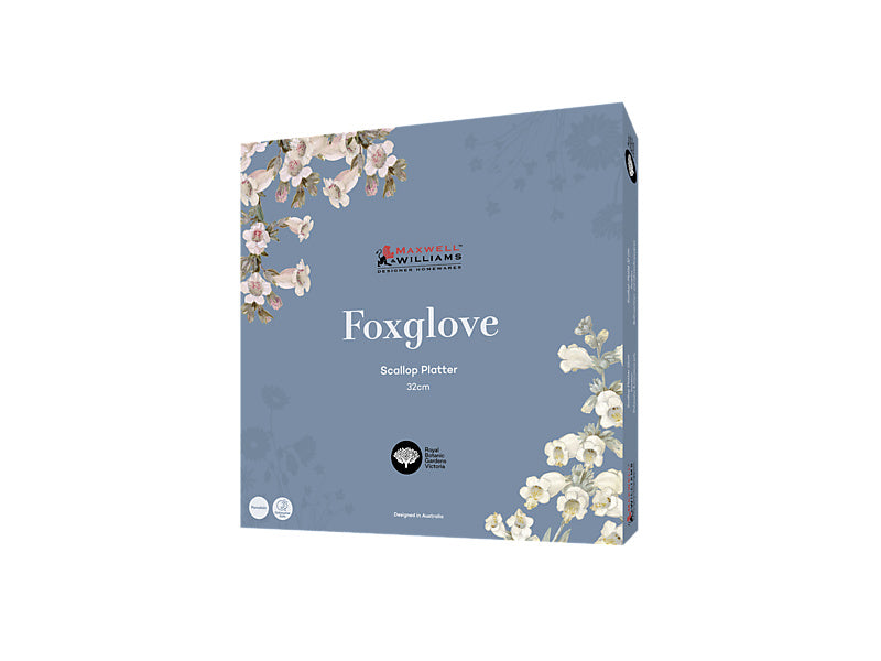 Royal Botanic Gardens Foxglove Scallop Platter Gift Boxed