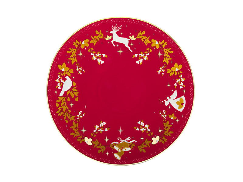 White Christmas 2026 Footed Cake Stand Gift Boxed