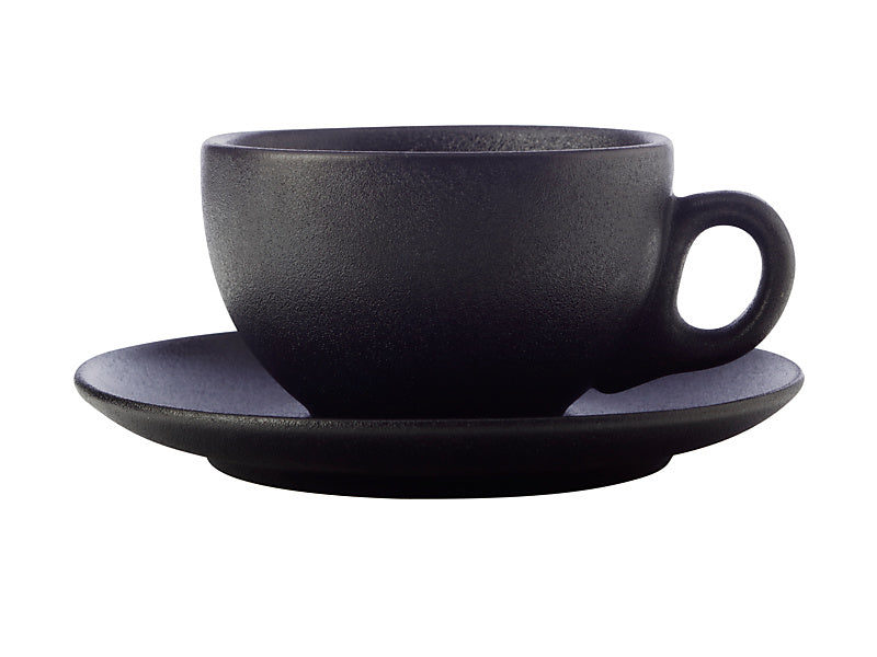Caviar Coupe Cup & Saucer 250ML Black