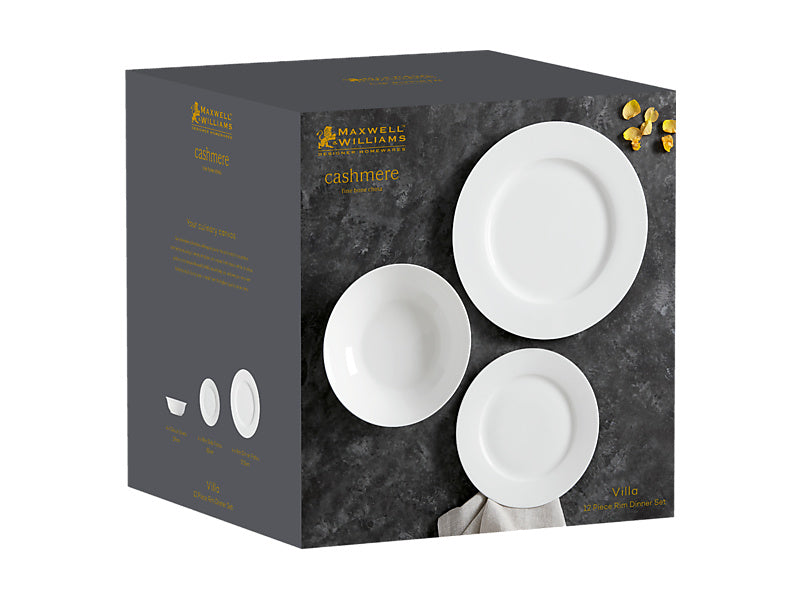 Cashmere Villa Rim Dinner Set 12pc Gift Boxed