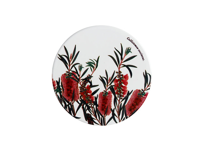Royal Botanic Gardens Australian Botanics Ceramic Round Coaster 9.5cm Bottlebrush
