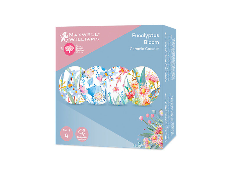 Royal Botanic Gardens Eucalyptus Bloom Coaster Set/4 Assorted GB