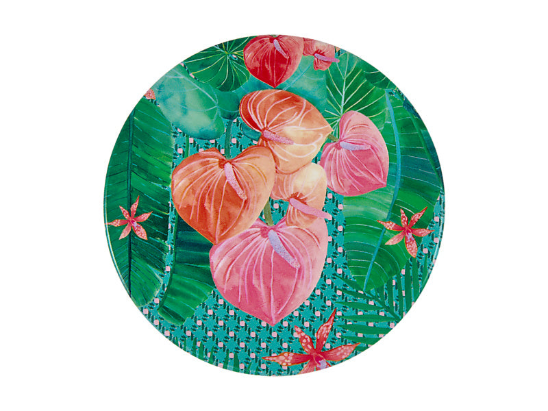 Teas & C's Tropicana Ceramic Round Coaster Palm Leaf