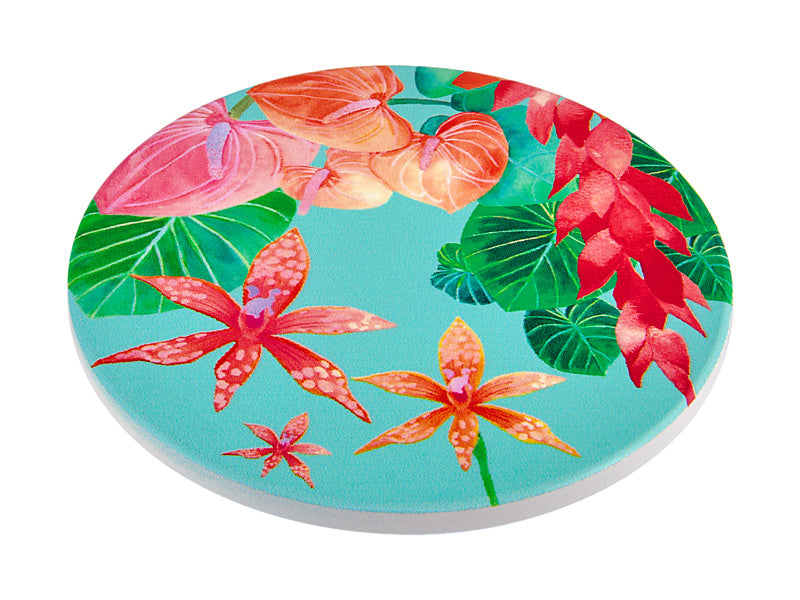 Teas & C's Tropicana Ceramic Round Coaster Tropical