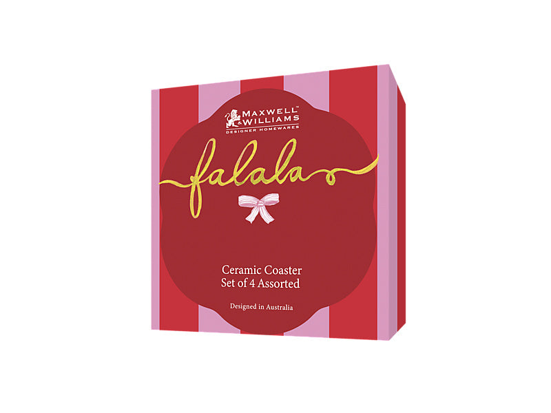 Fa la la Scallop Ceramic Coaster Set of 4 Assorted Gift Boxed