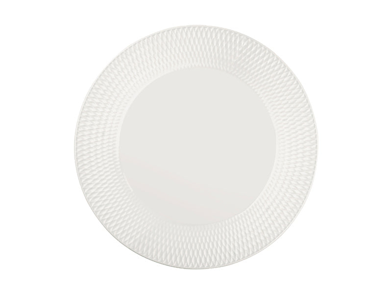 White Basics Diamonds Footed Cake Stand 25cm Gift Boxed
