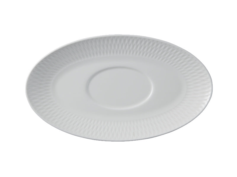 White Basics Diamonds Gravy Boat & Saucer Gift Boxed