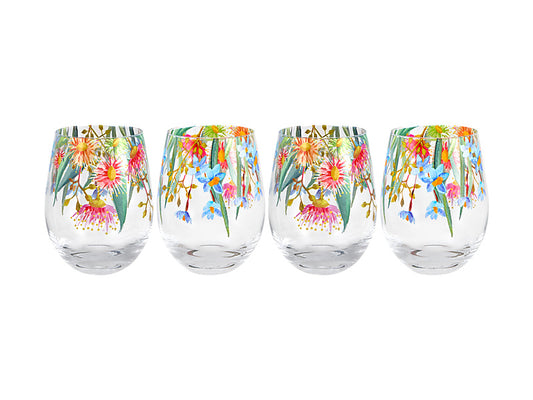 Royal Botanic Gardens Eucalyptus Bloom Tumbler Set of 4 Gift Boxed