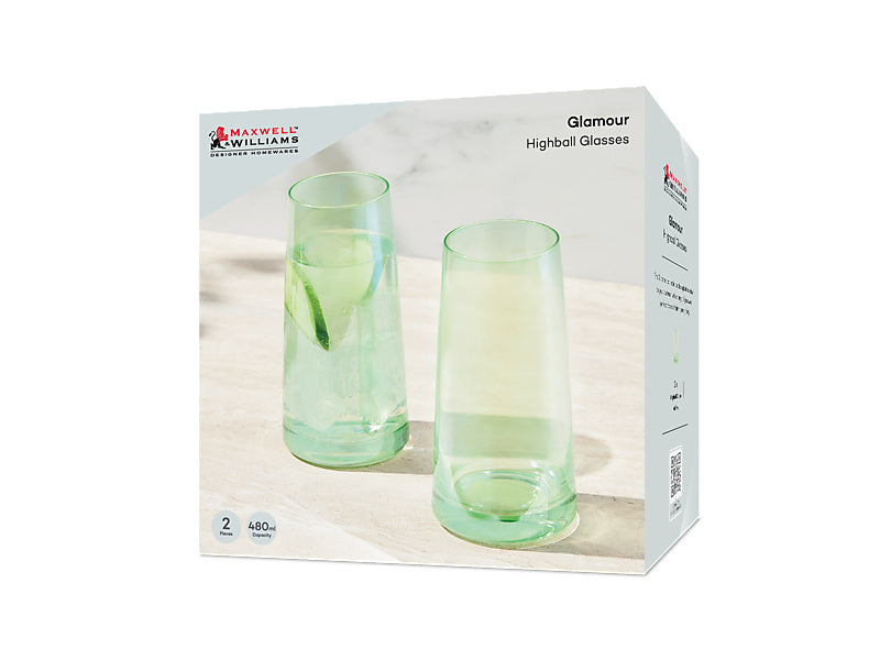 Glamour Highball Glass Set of 2 Gift Boxed