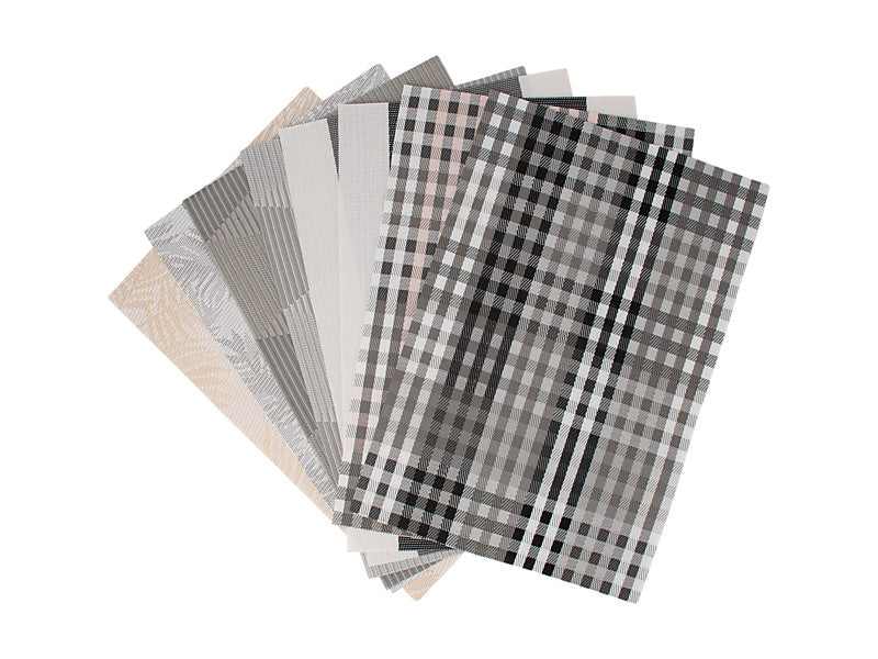 Table Accents Placemat 45x30cm White Grey Check