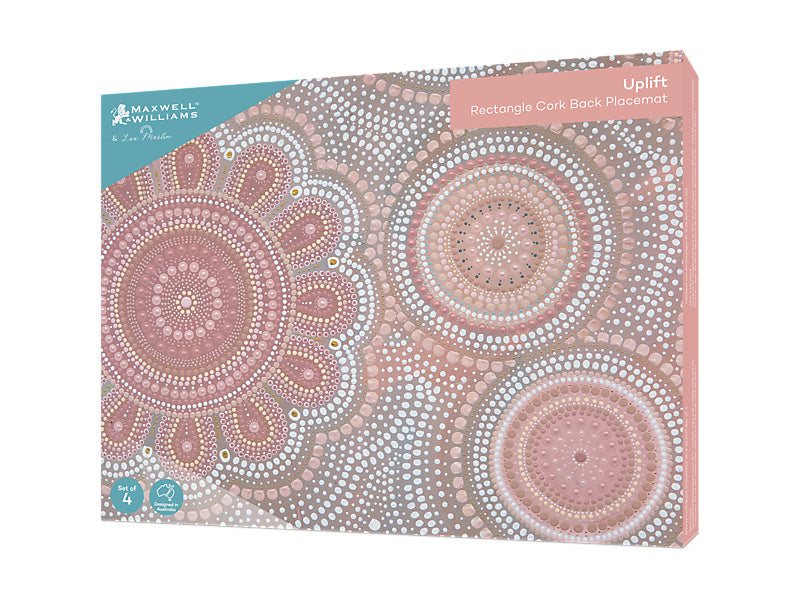 Lou Martin Uplift Cork Back Placemat Set of 4 Gift Boxed