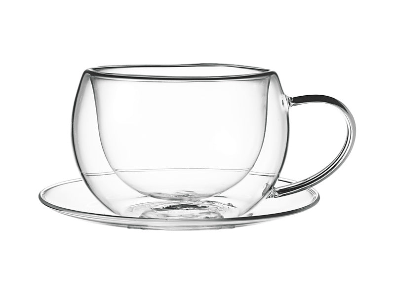 Blend Double Wall Cup & Saucer 270ML Set of 2 Gift Boxed