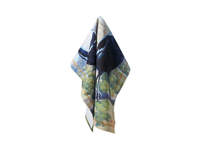 Birds of Australia KC 10yr Anniversary Tea Towel 50x70cm Magpie