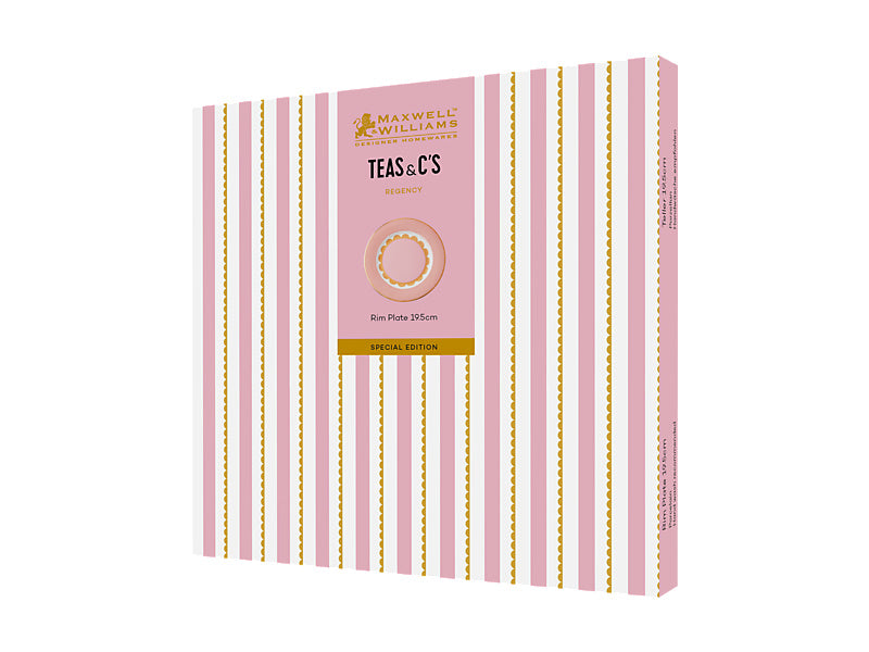 Teas & C's Regency Rim Plate Gift Boxed