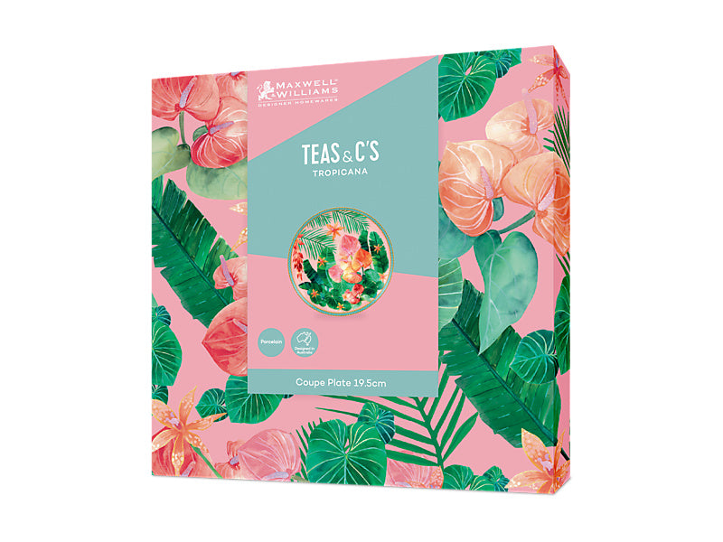 Teas & C's Tropicana Coupe Plate Gift Boxed