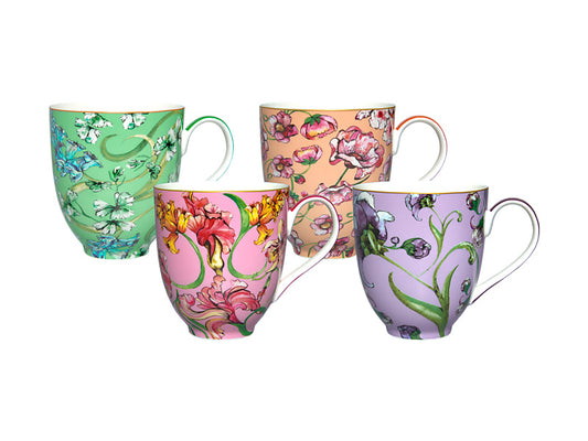 Estelle Michaelides Mystique Coupe Mug Set of 4 Assorted Gift Boxed
