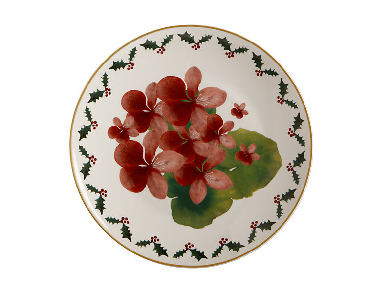 Poinsettia Plate 20cm Geranium Gift Boxed