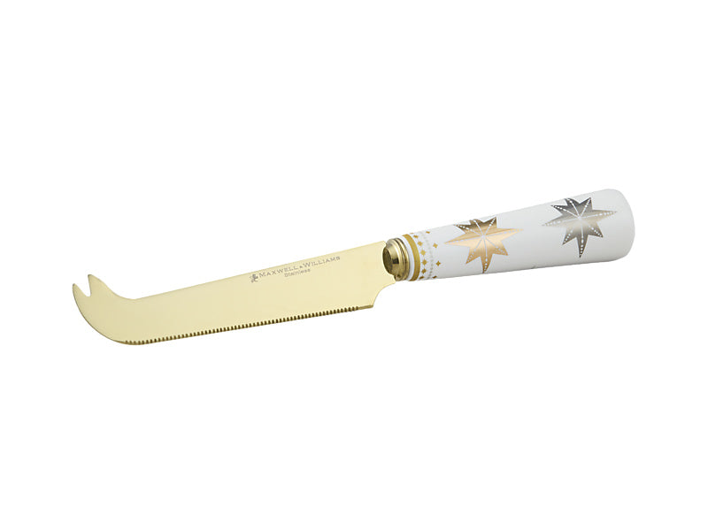 White Christmas Spreader & Cheese Knife Set Gift Boxed
