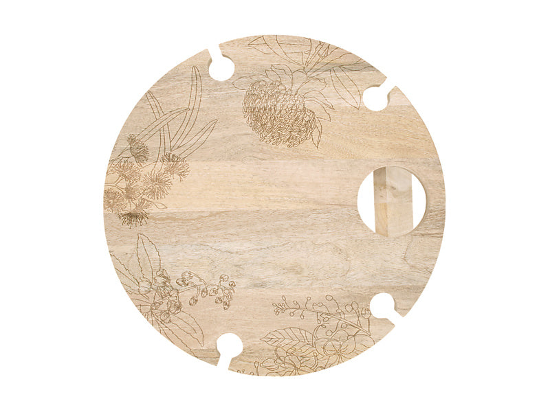 The Blck Pen Golden Summer Round Folding Picnic Table 45x45x24cm
