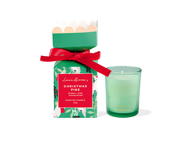 Festive Down Under Fragrance Candle 50g Christmas Pine Gift Boxed