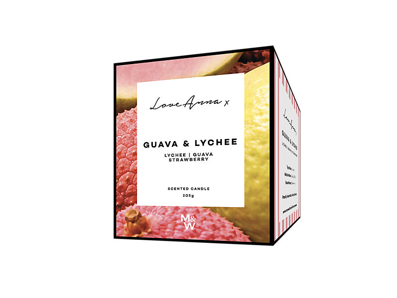 Kitchen Delights Fragrance Candle 205g Guava & Lychee Gift Boxed