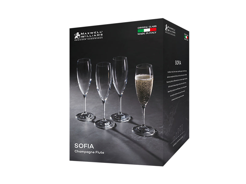 Sofia Champagne Flute Set of 4 Gift Boxed