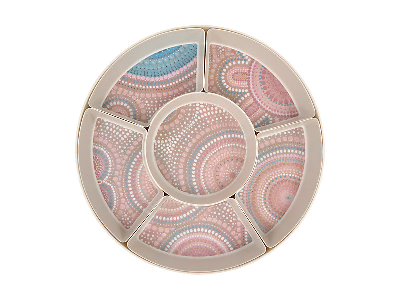 Lou Martin Uplift Melamine 7pc Divided Platter Set Gift Boxed