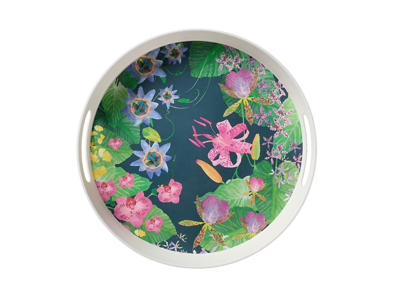 Tropical Twilight Melamine Round Serving Tray