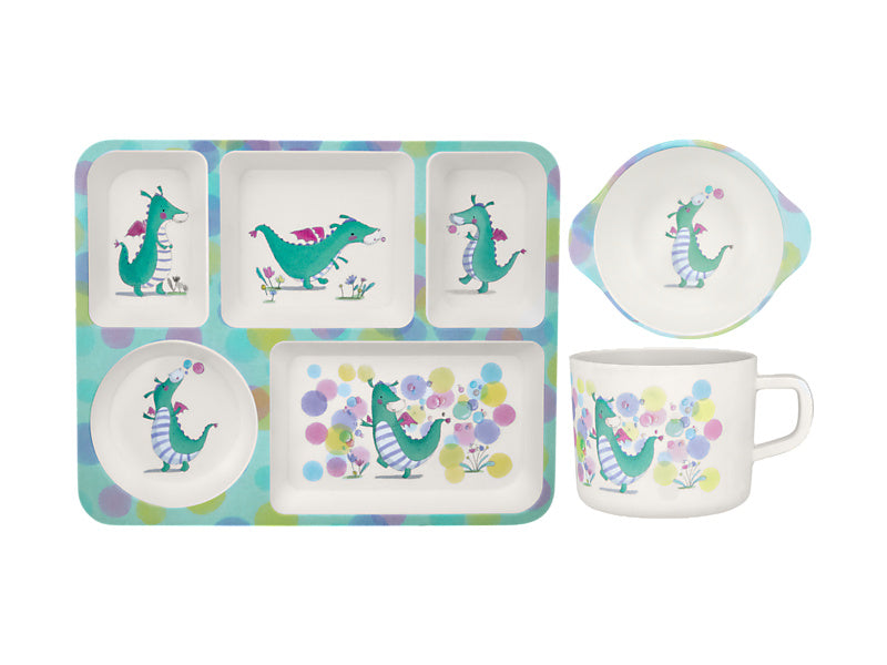 Jedda Robaard Magical Tales Melamine 3pc Dinner Set Dragon Gift Boxed