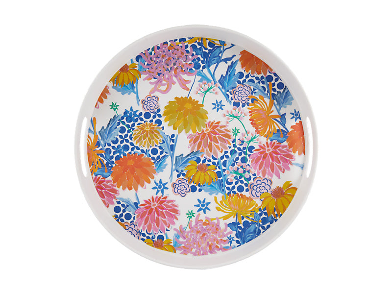 Sunburst Melamine Round Serving Tray