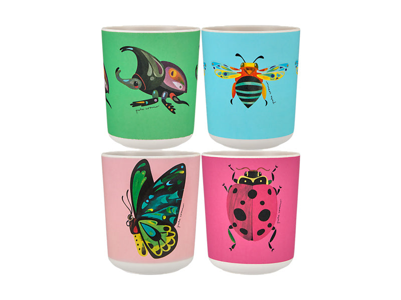 Pete Cromer Garden Party Melamine Tumblers Set of 4 Assorted Gift Boxed