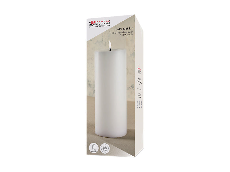 Let's Get Lit LED Flameless Candle Natural Gift Boxed