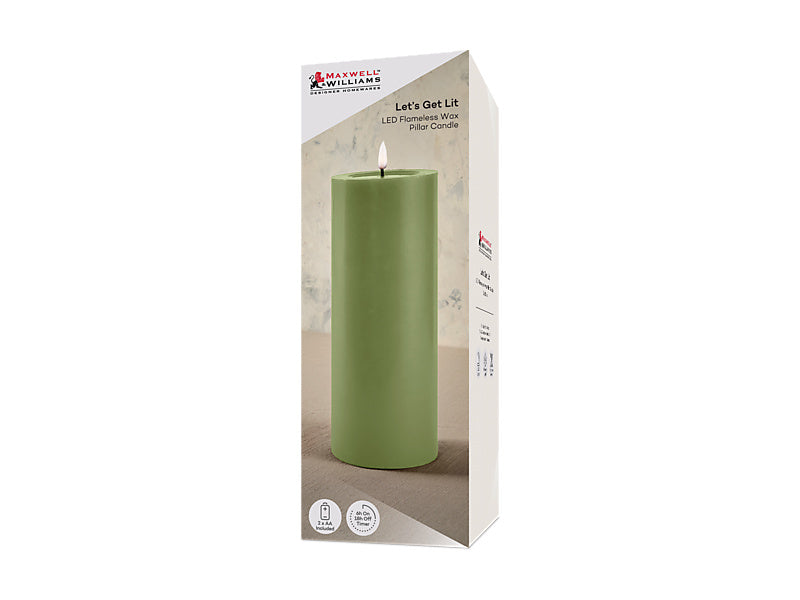 Let's Get Lit LED Flameless Candle Pine Gift Boxed