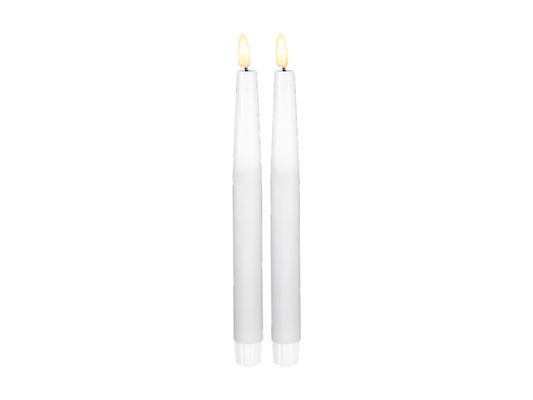 Let's Get Lit LED Flameless Taper Wax Candle 24cm 2pc Natural Gift Boxed