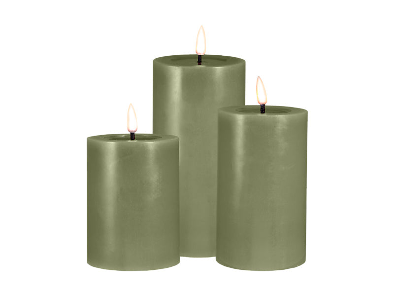 Let's Get Lit LED Flameless Candle Set of 3 Pine Gift Boxed