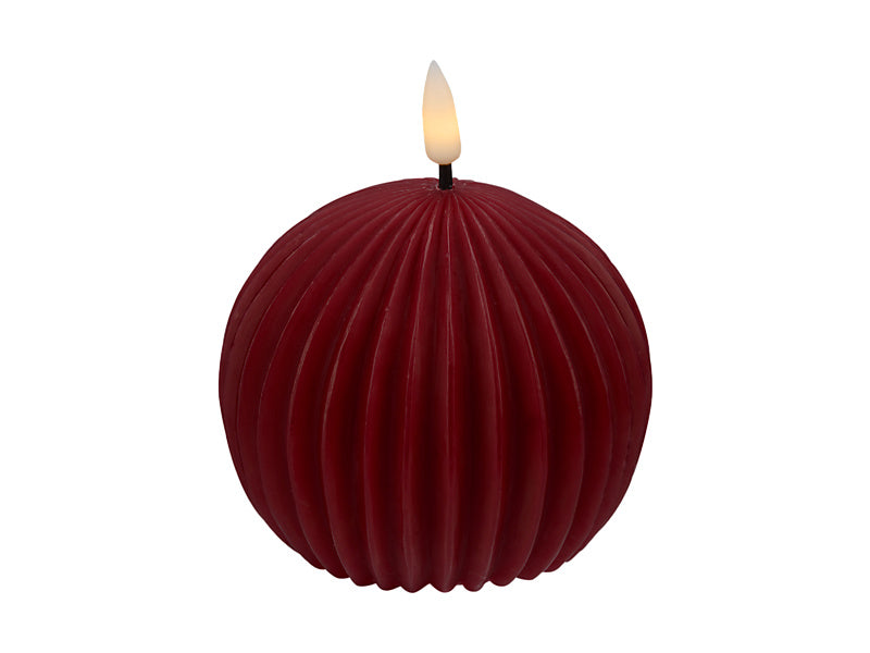 Let's Get Lit Linea LED Round Wax Candle Cherry Gift Boxed