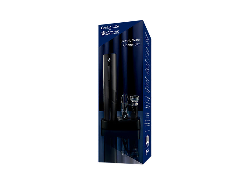 Cocktail & Co Electric Wine Opener Set 4pc Gift Boxed