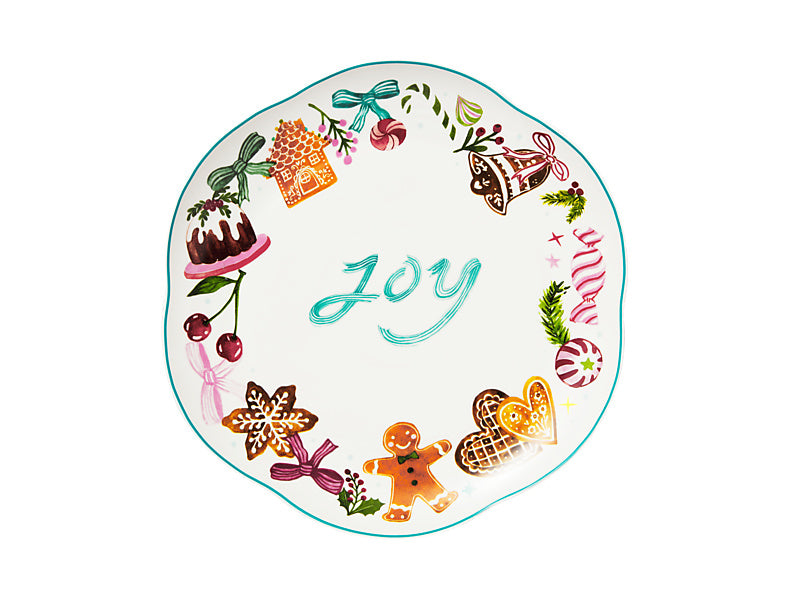 Fa la la Footed Cake Stand Gift Boxed