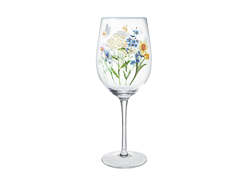 Fluttering Meadow Wine Glass Set of 2 Gift Boxed
