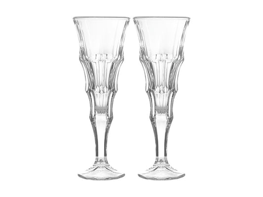 Cocktail & Co Mixologist Champagne Flute Set of 2 Linear Gift Boxed