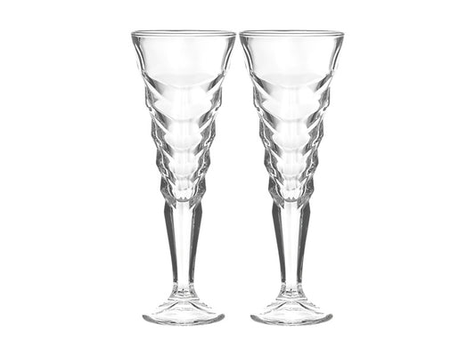 Cocktail & Co Mixologist Champagne Flute Set of 2 Glacier Gift Boxed