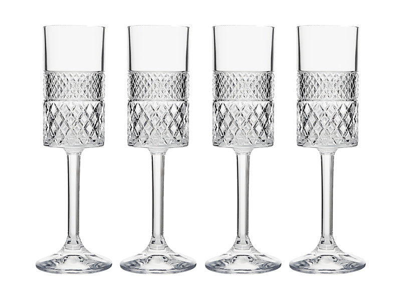 Speakeasy Flute Glass Set of 4 Gift Boxed