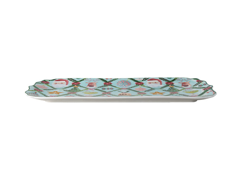 Tis The Season Oblong Platter Gift Boxed
