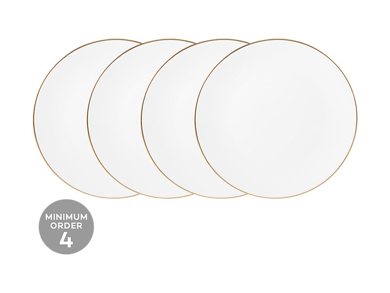 White Gold Coupe Entree Plate