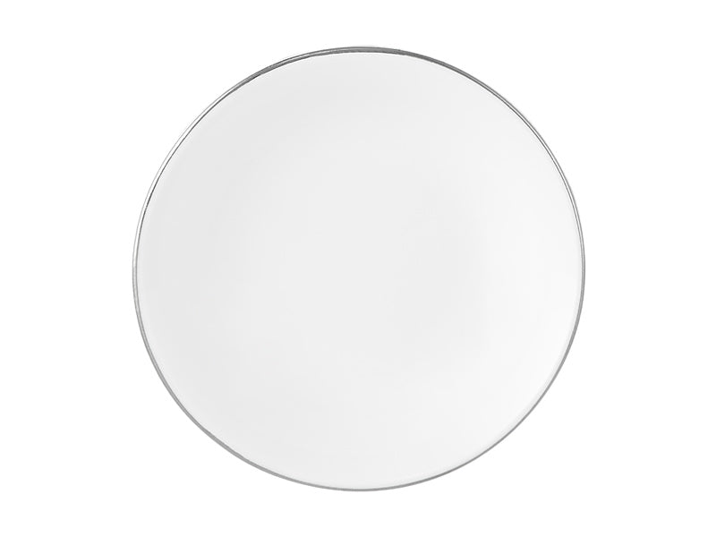 White Platinum Round Sauce Dish
