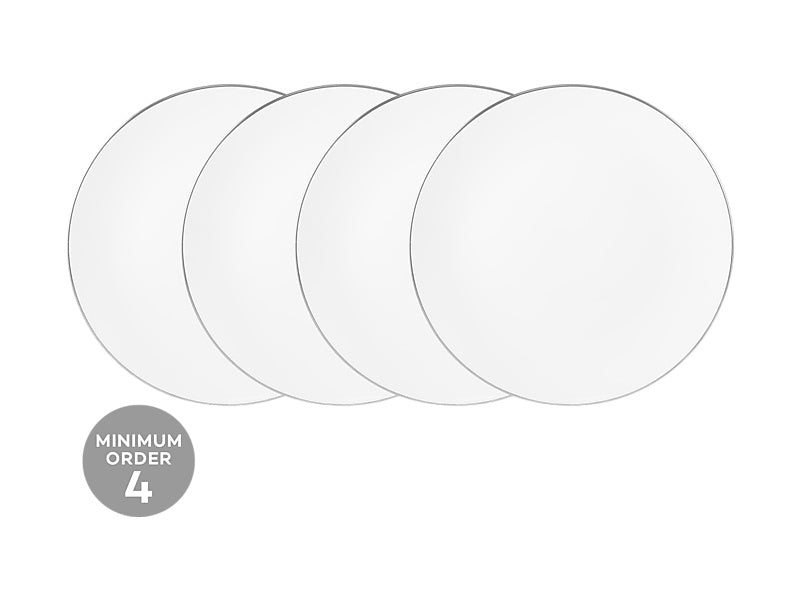 White Platinum Coupe Entree Plate